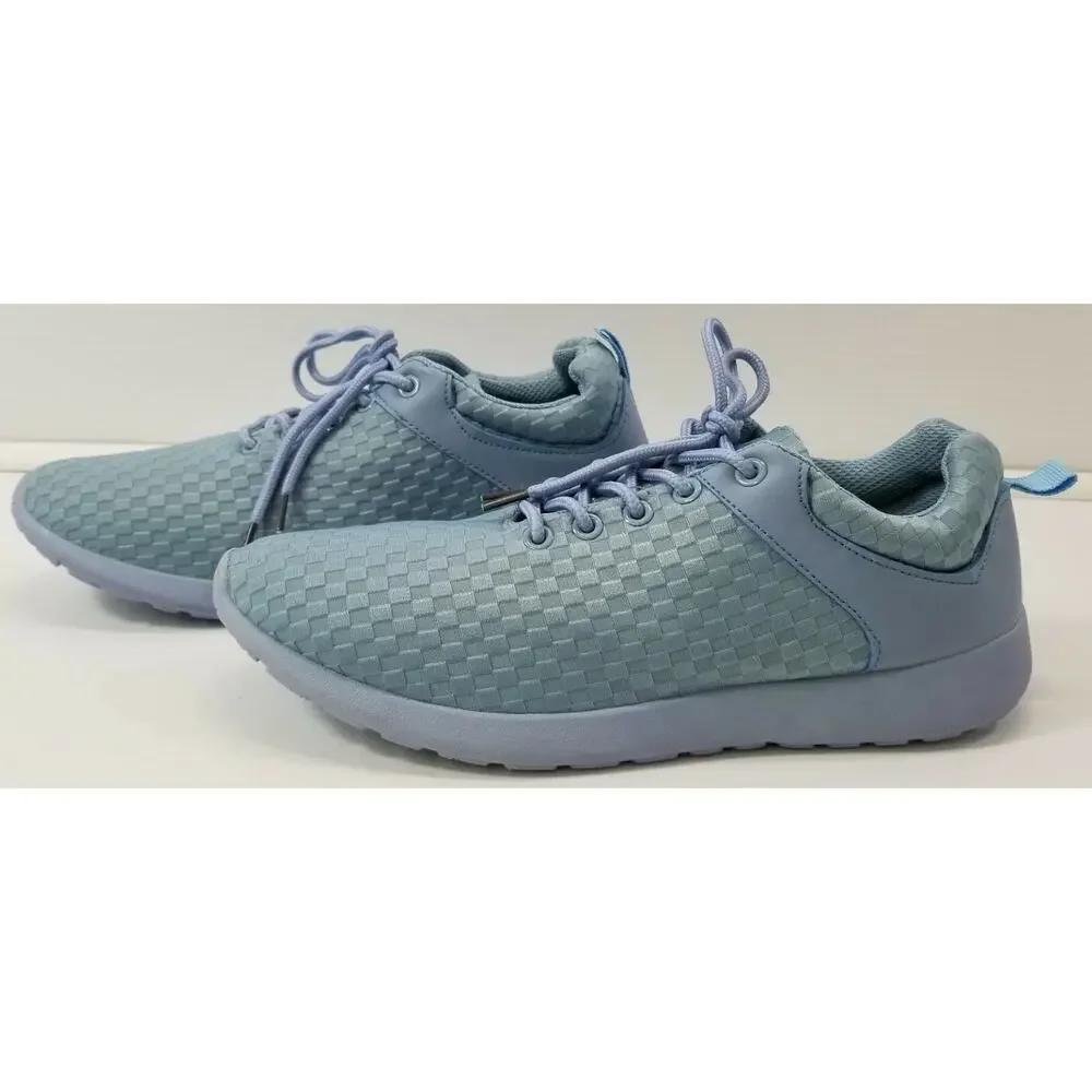 BG) Take A Walk Women's Light Baby Blue Lace Up Sneakers Size 9